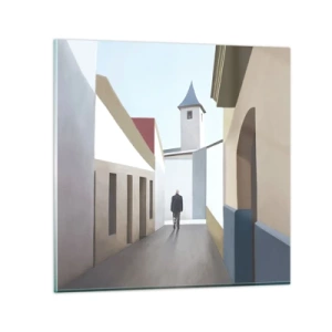 Quadro em vidro - Um passeio ensolarado - 30x30 cm