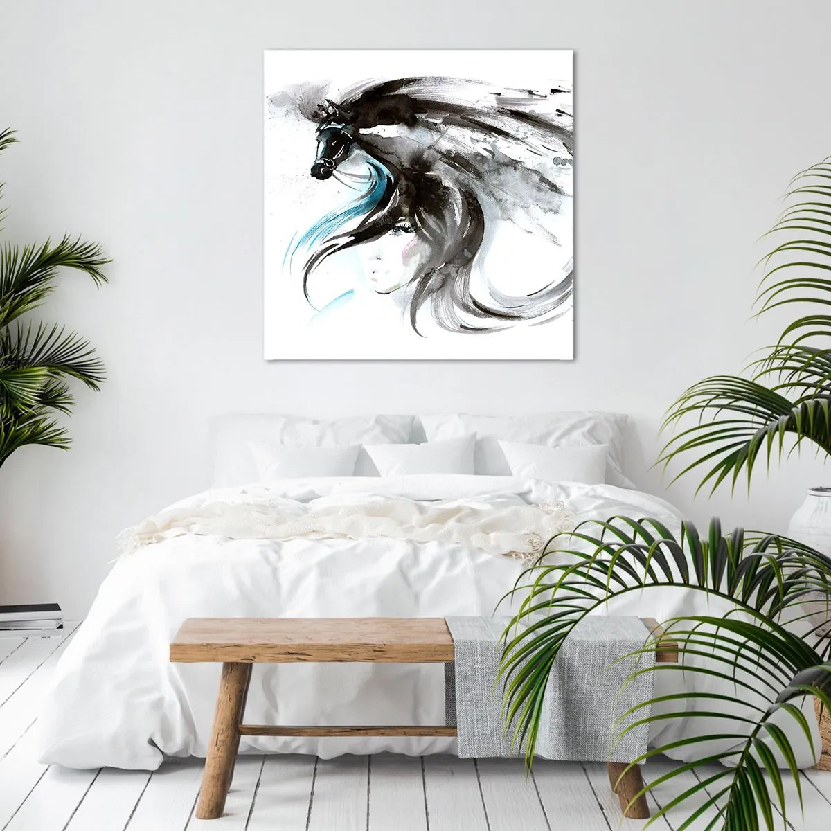 Quadro em tela - O galope do Príncipe Negro - 40x40 cm