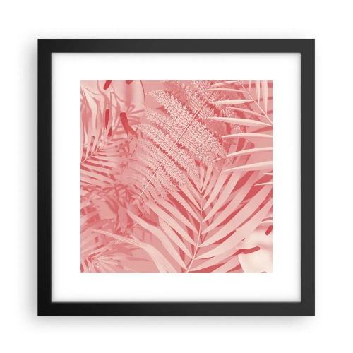 Pôster com moldura preta - Conceito cor-de-rosa - 30x30 cm