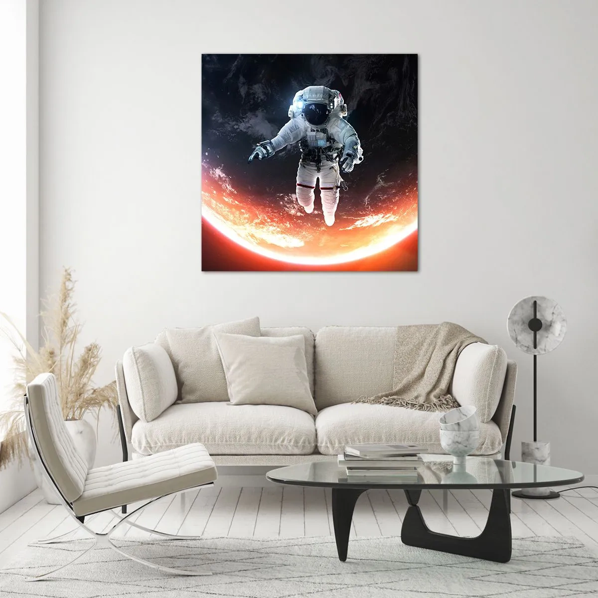 Quadro em vidro - Posso ficar um pouco mais? - 60x60 cm