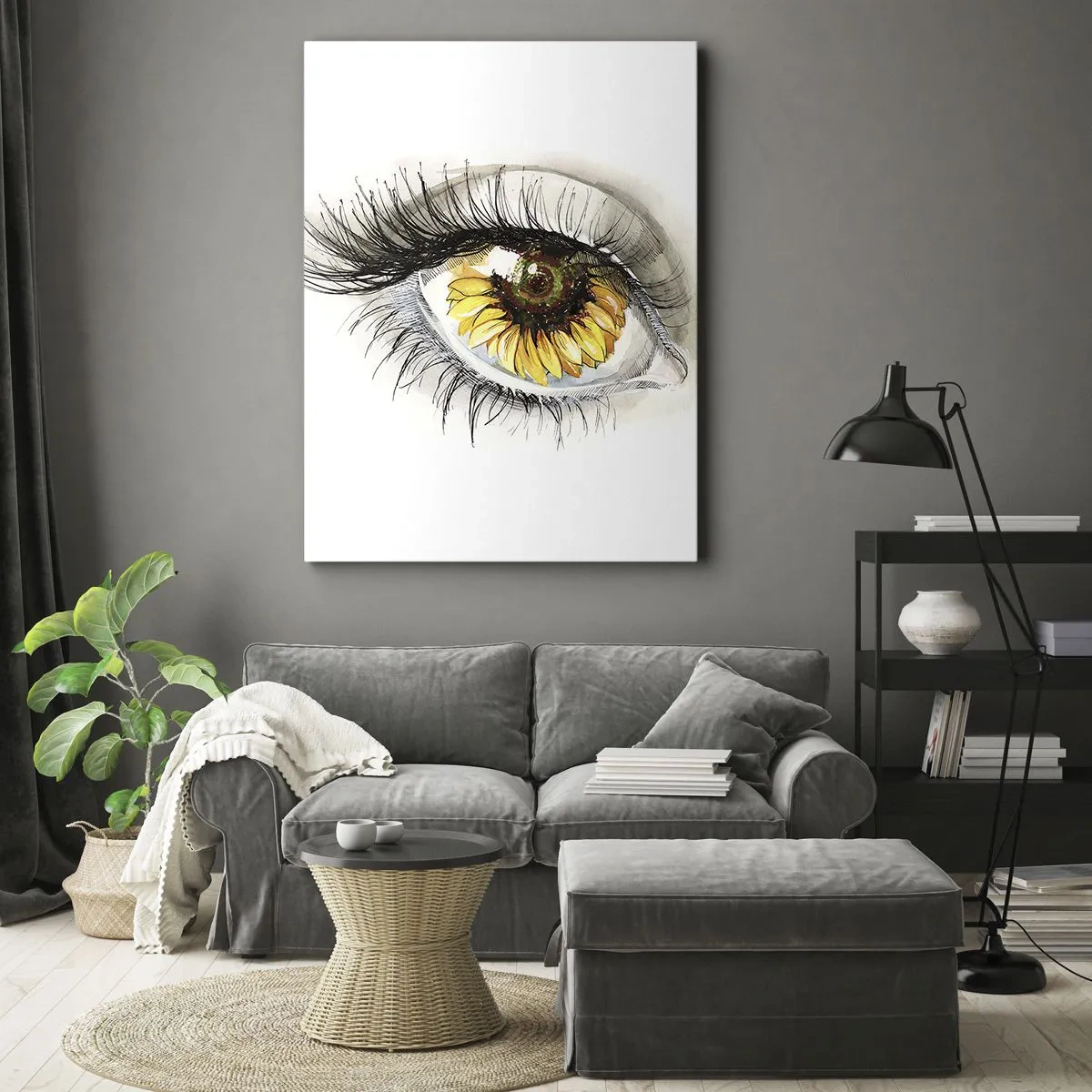 Quadro em tela - Um olhar tão quente como o verão - 50x70 cm