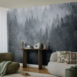 Papel de Parede Premium Sand - O amanhecer da floresta - Paisagem, Floresta, Natureza - 100x70 cm