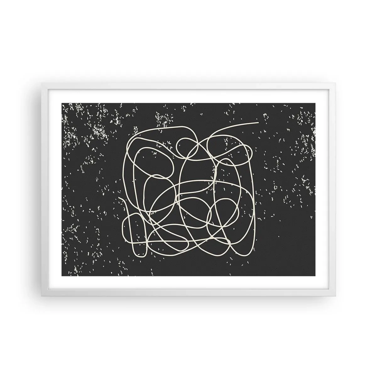 Pôster em moldura branca - Pensamentos errantes - 70x50 cm