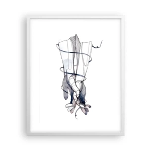 Pôster em moldura branca - Estudo do toque - 40x50 cm