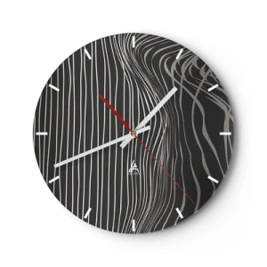 Relógio de parede - Relógio em vidro - Ritmo e sotaque - 40x40 cm