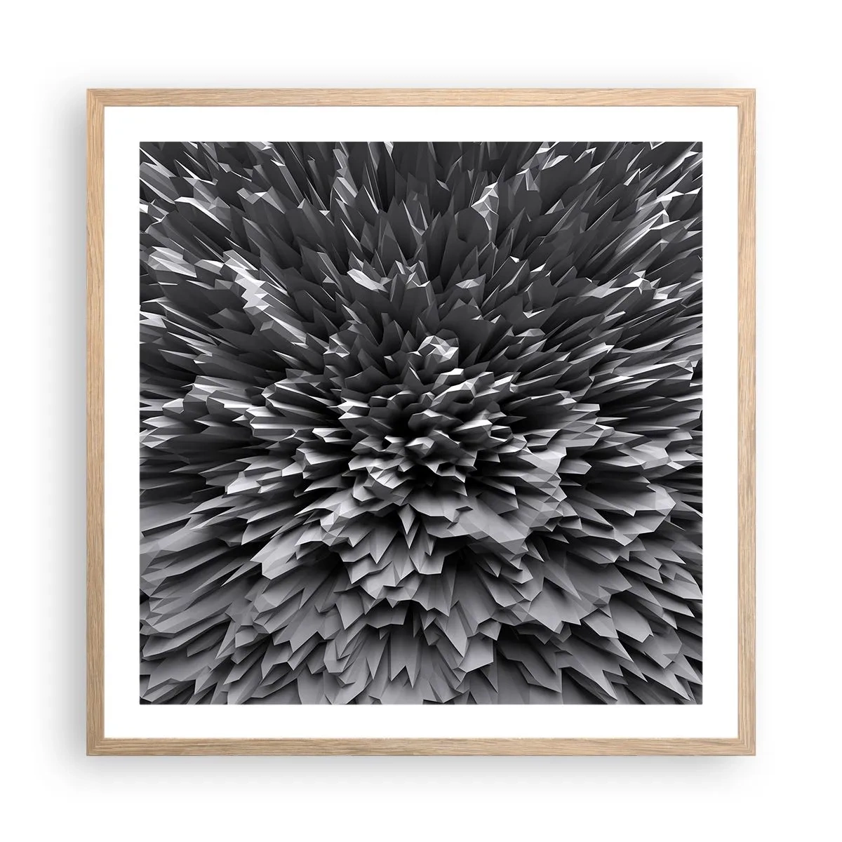 Pôster com moldura de carvalho claro - Não pode ficar mais difícil do que isso - 60x60 cm