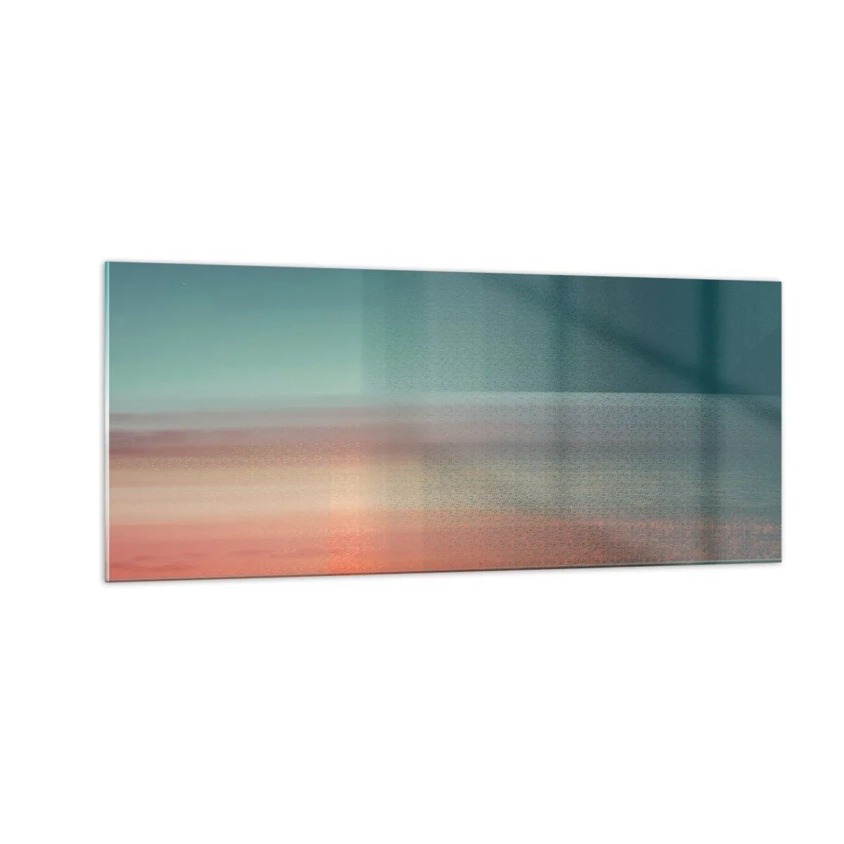 Quadro em vidro - Resumo: ondas de luz - 100x40 cm