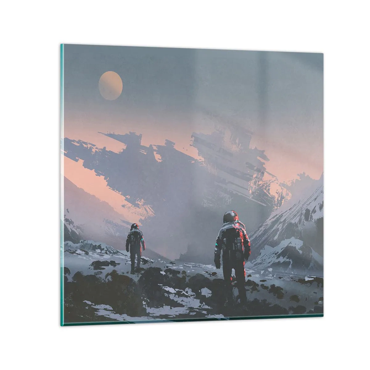 Quadro em vidro - Sob uma estrela desconhecida - 50x50 cm