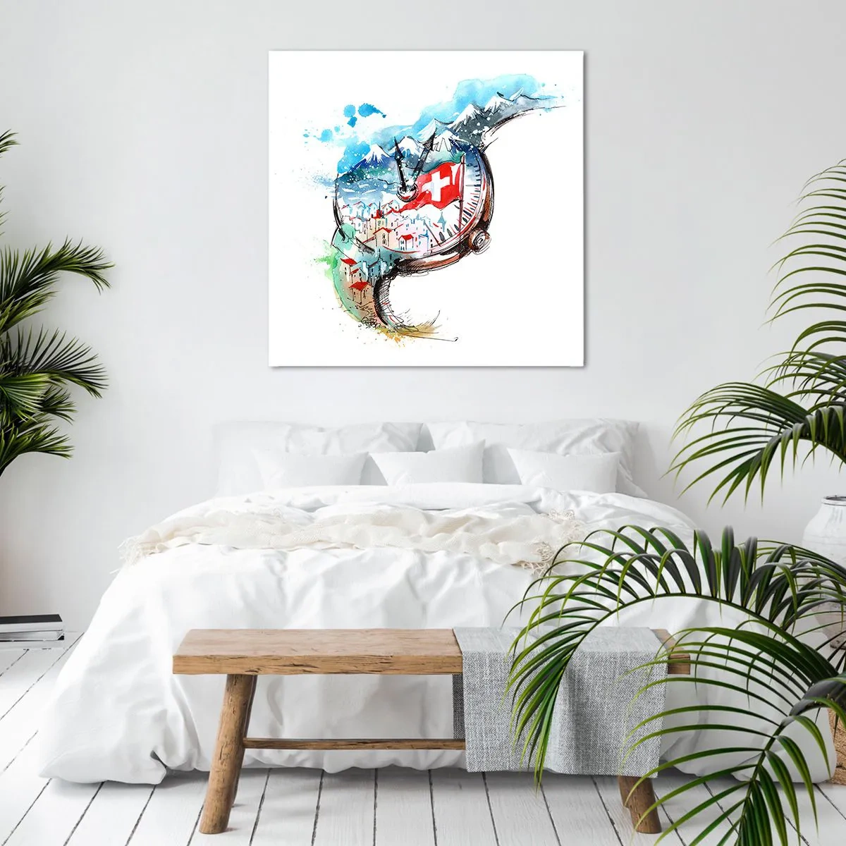 Quadro em tela - O Espírito da Suíça - 50x50 cm