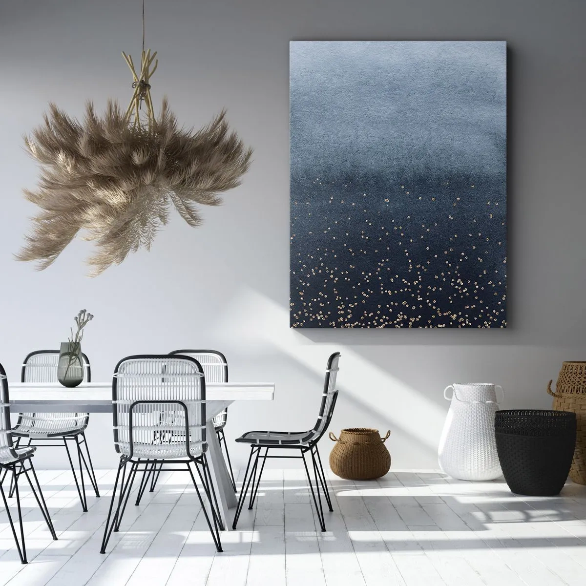 Quadro em tela - Composição – fases azuis - 50x70 cm
