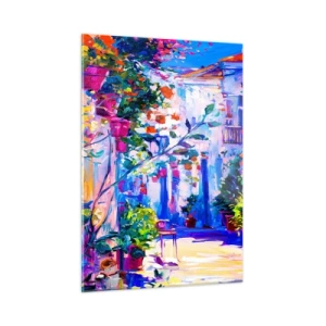 Quadro em vidro - Impressão - rua italiana - 50x70 cm