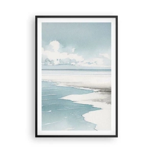 Pôster com moldura preta - Maré suave - 61x91 cm