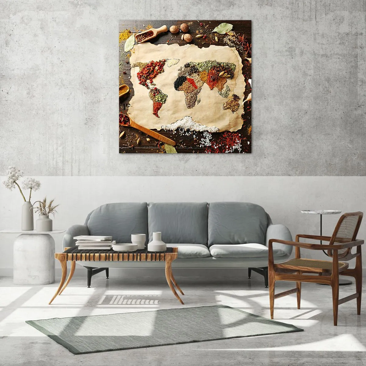 Quadro em vidro - Todos os gostos do mundo - 60x60 cm