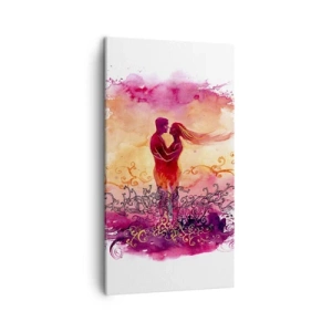 Quadro em tela - Um coração! Eu não preciso de tão pouco... - 45x80 cm