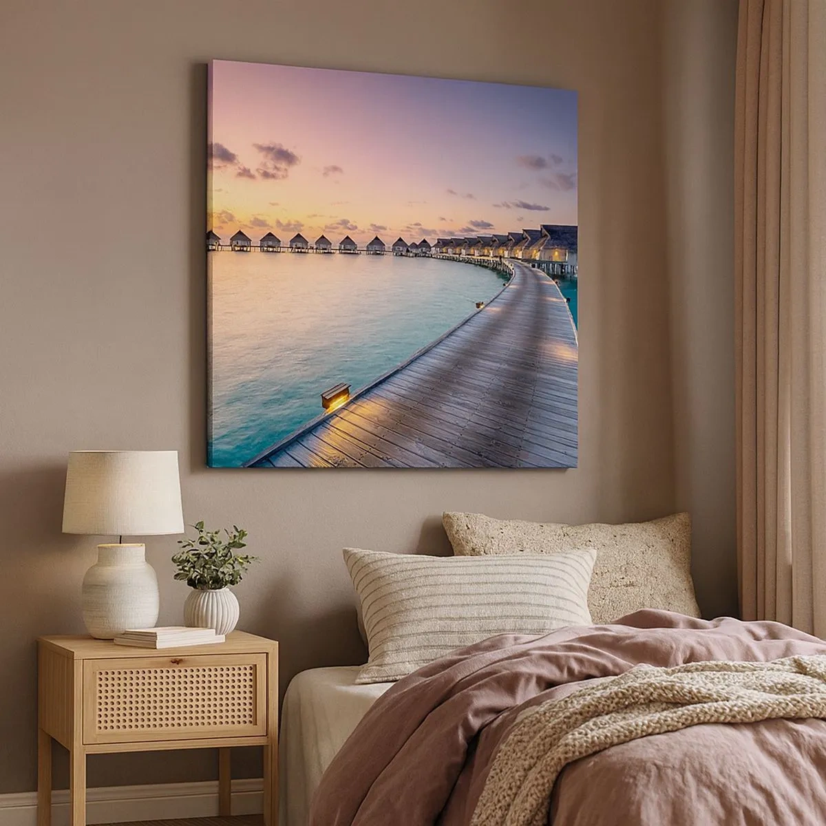 Quadro em tela - Férias - de volta às fontes - 30x30 cm