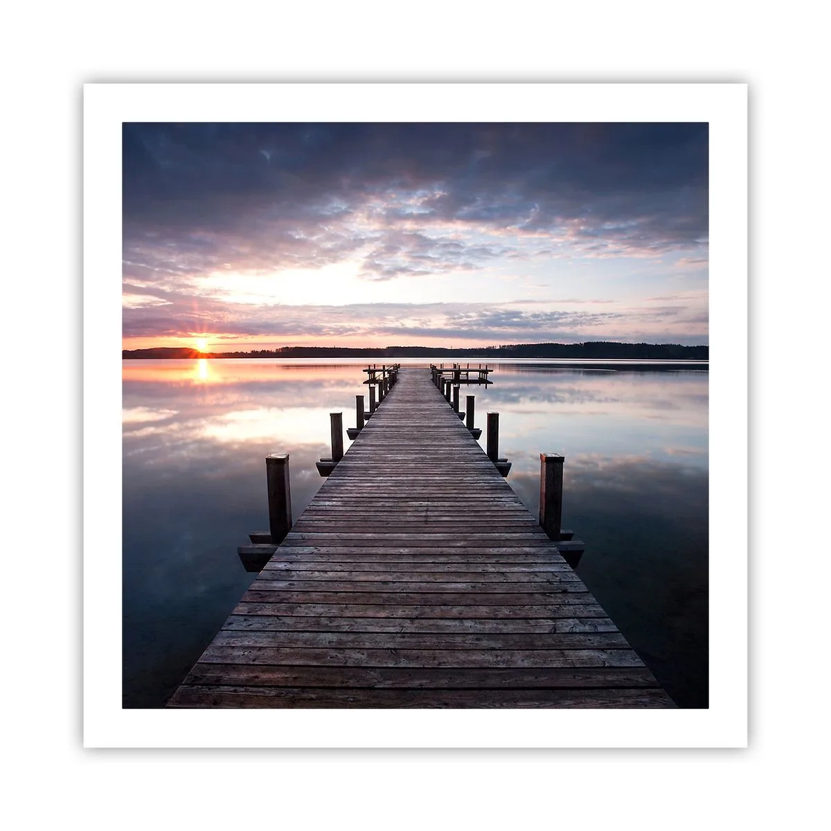 Pôster - A tranquila fronteira do dia e da noite - 60x60 cm