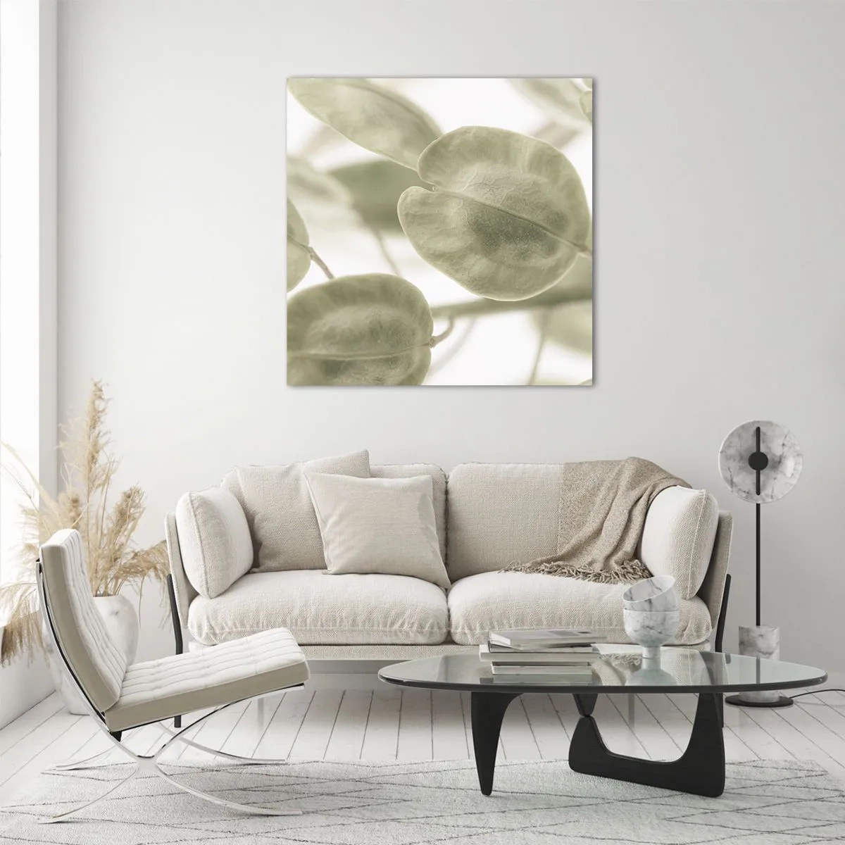 Quadro em vidro - No começo eram folhas... - 40x40 cm