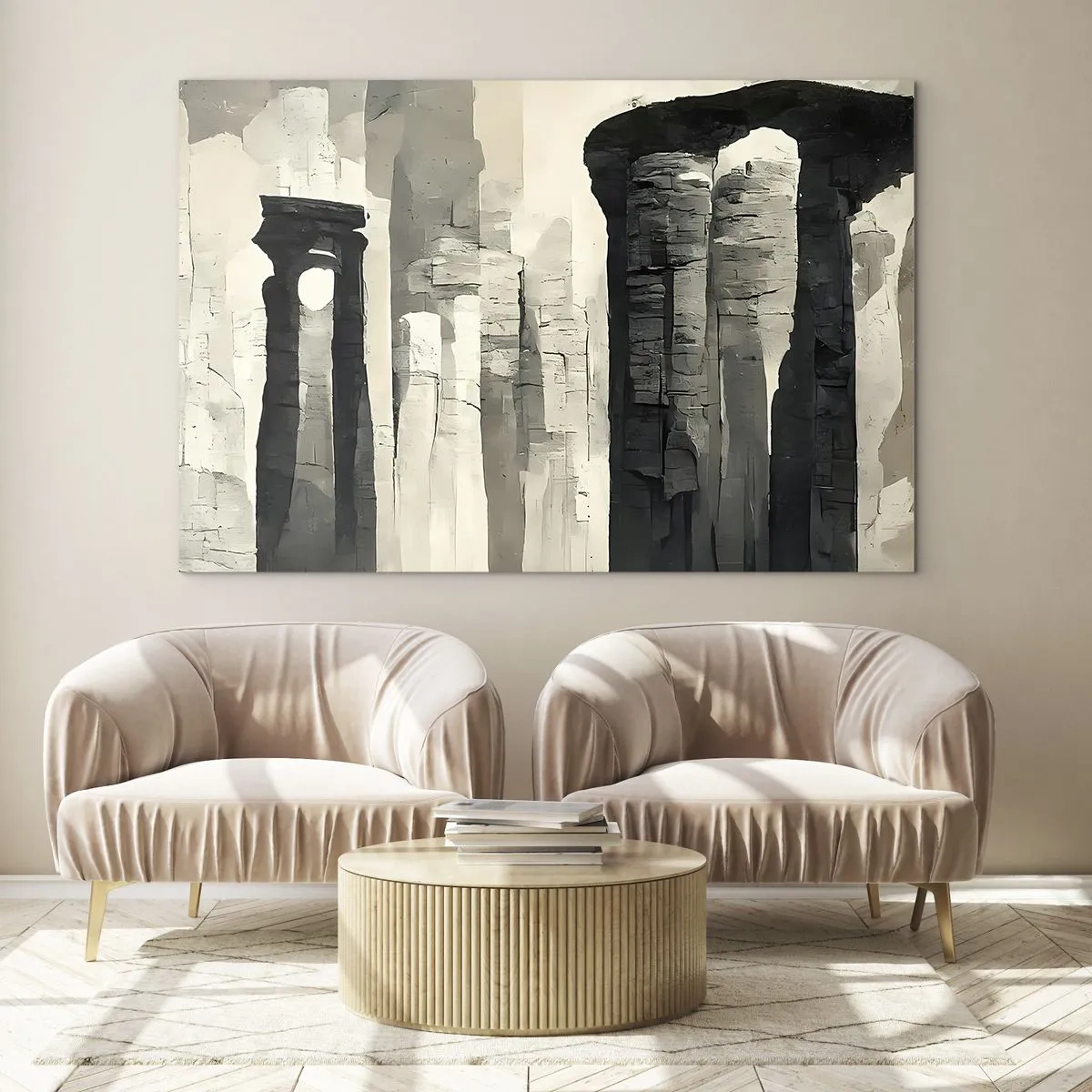 Quadro em vidro - A majestade da antiguidade - 100x70 cm