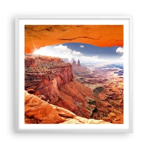 Pôster em moldura branca - Esculpido pela própria natureza - 60x60 cm