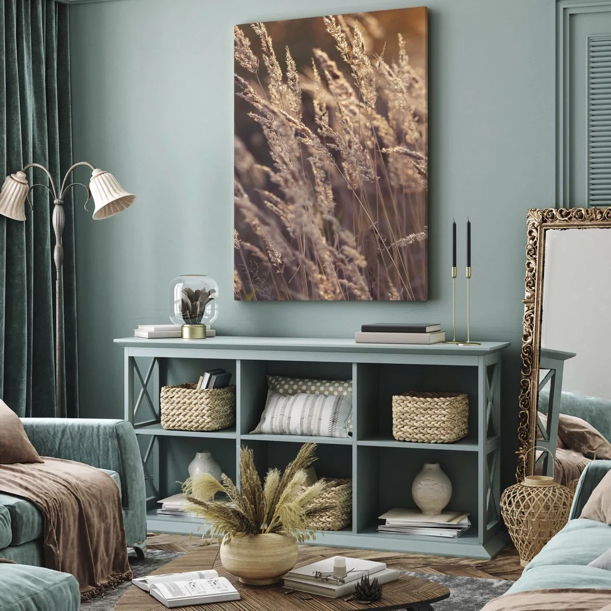 Quadro em tela - Pronto para receber o outono - 45x80 cm