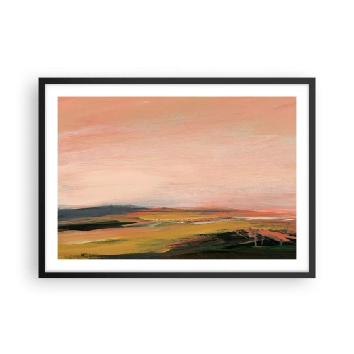 Pôster com moldura preta - Em tons rosa - 70x50 cm