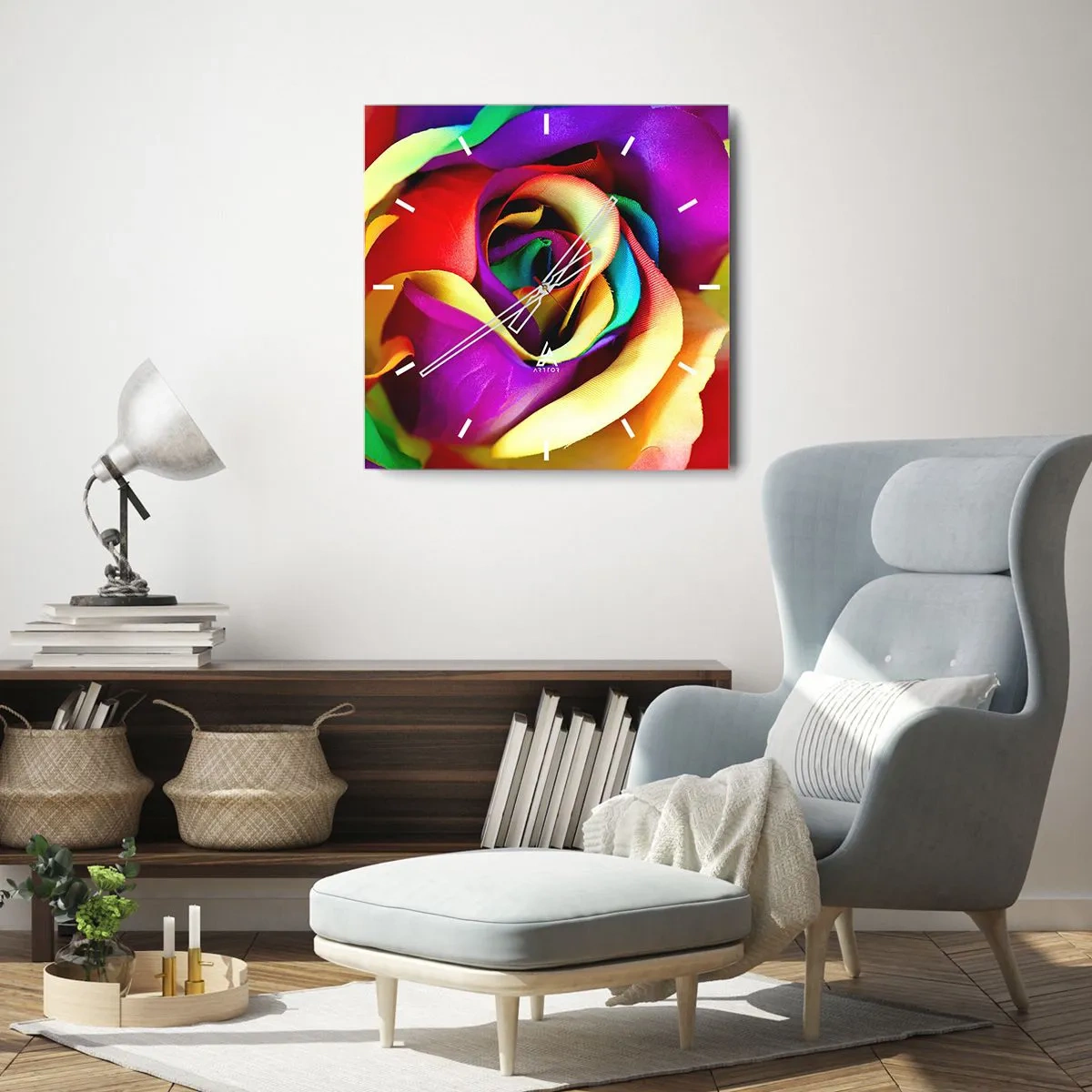 Relógio de parede - Relógio em vidro - É impossível - 40x40 cm