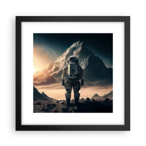 Pôster com moldura preta - Novo desafio - 30x30 cm