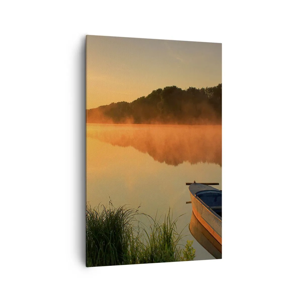 Quadro em tela - Nascer do sol sobre a água como um espelho - 80x120 cm
