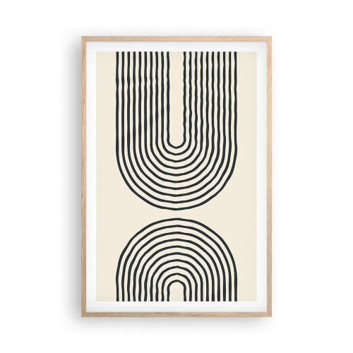 Pôster com moldura de carvalho claro - Em um momento... - 61x91 cm