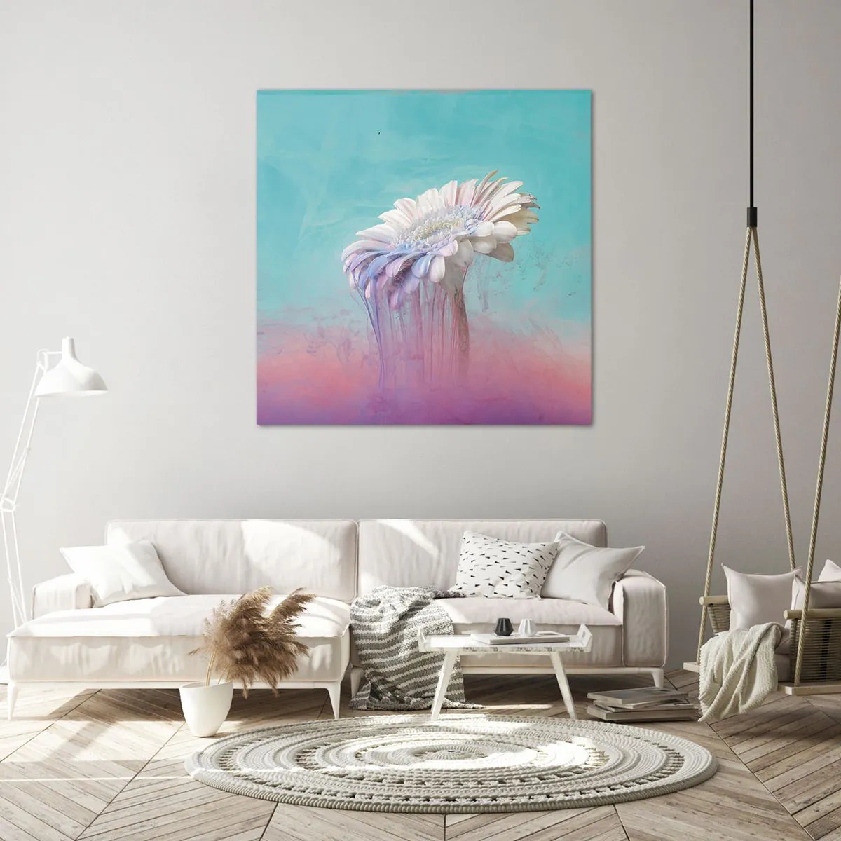 Quadro em tela - O submundo das flores - 30x30 cm