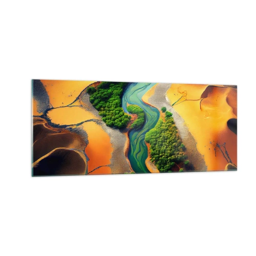 Quadro em vidro - Rio que dá vida - 100x40 cm