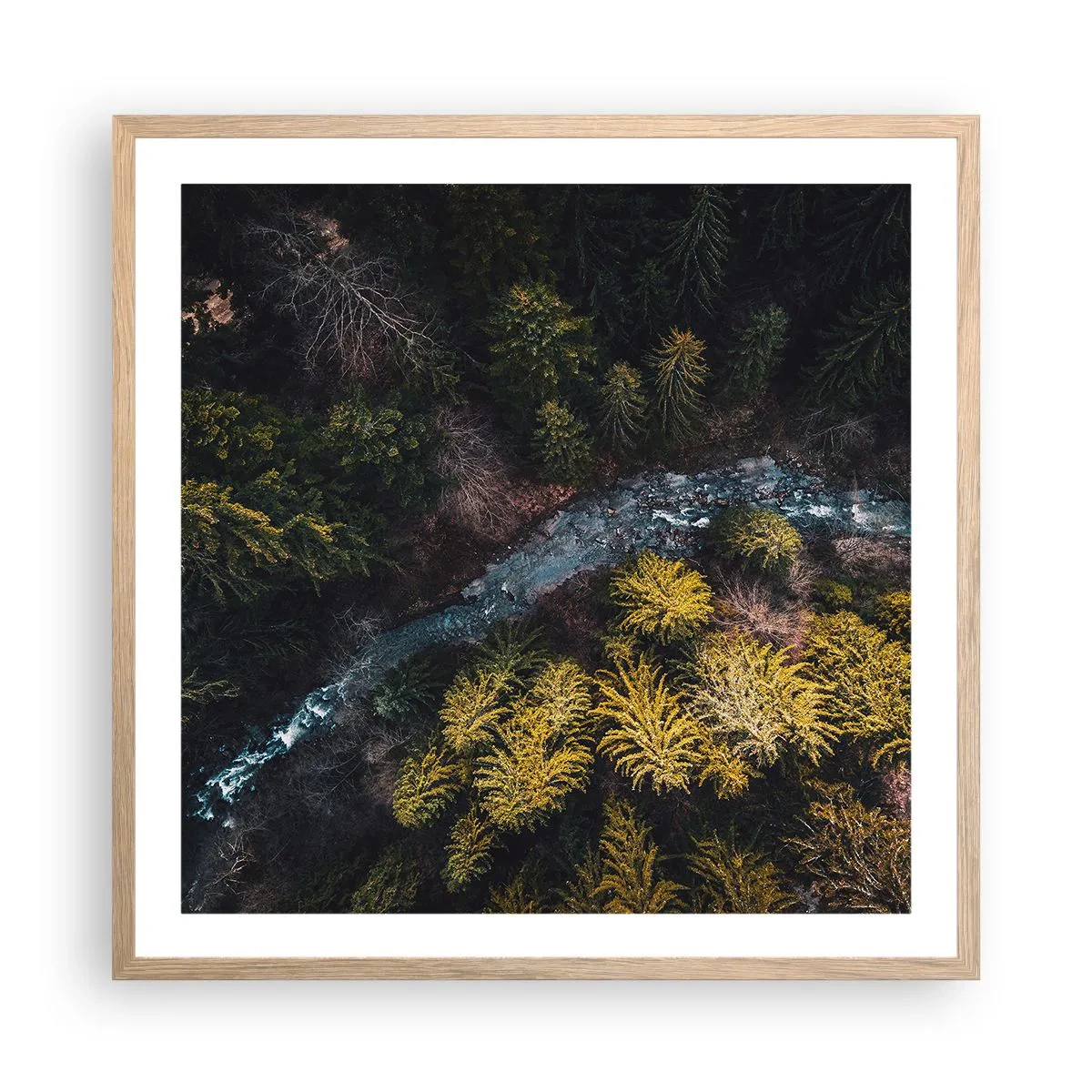 Pôster com moldura de carvalho claro - Rápido e cada vez mais rápido - 60x60 cm