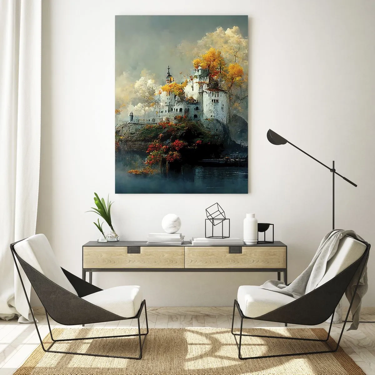 Quadro em vidro - O começo de uma história romântica - 50x70 cm