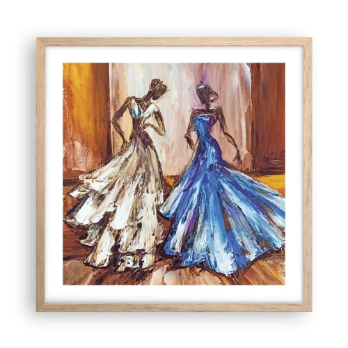 Pôster com moldura de carvalho claro - Uma bela dupla - 50x50 cm