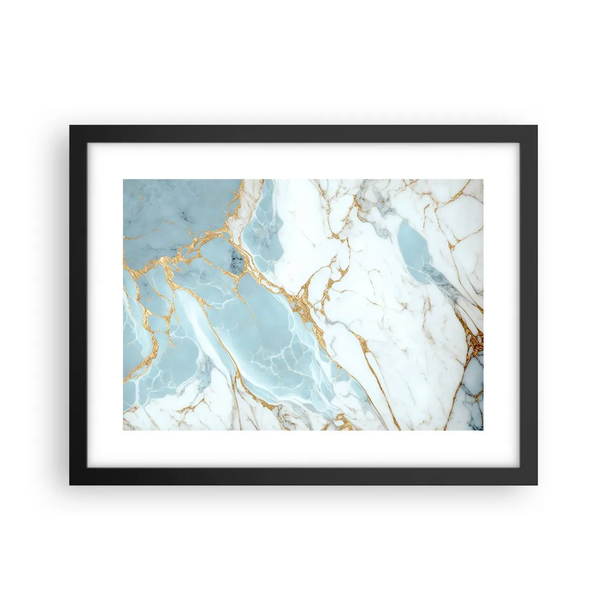 Pôster com moldura preta - Riqueza de pedra - 40x30 cm