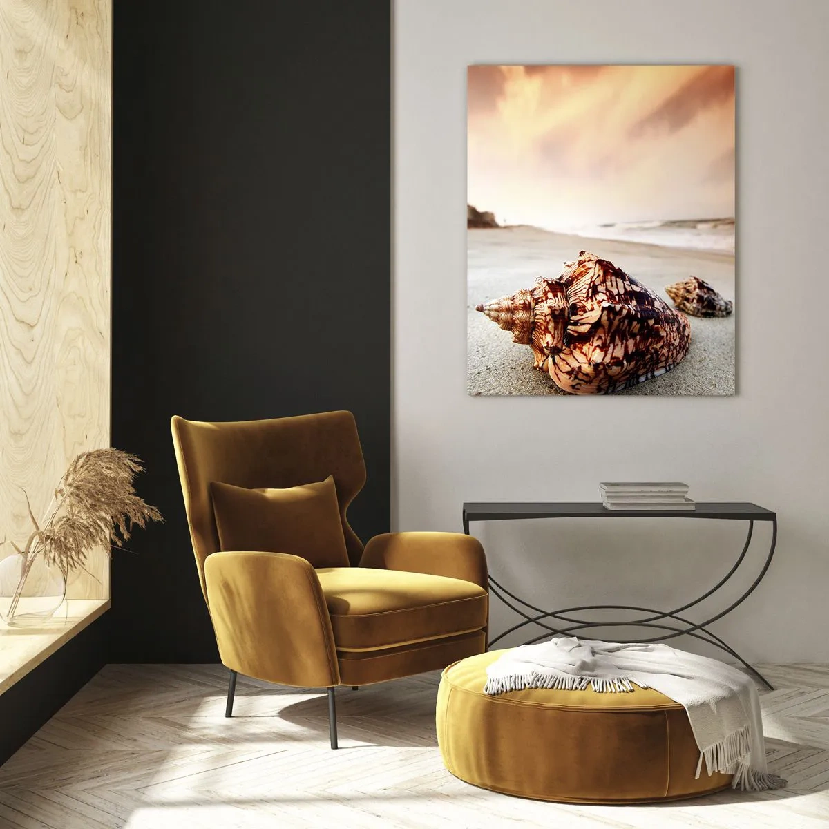Quadro em vidro - Expulso pelas ondas - 50x70 cm