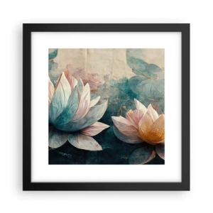 Pôster com moldura preta - Estrelas do lago - 30x30 cm