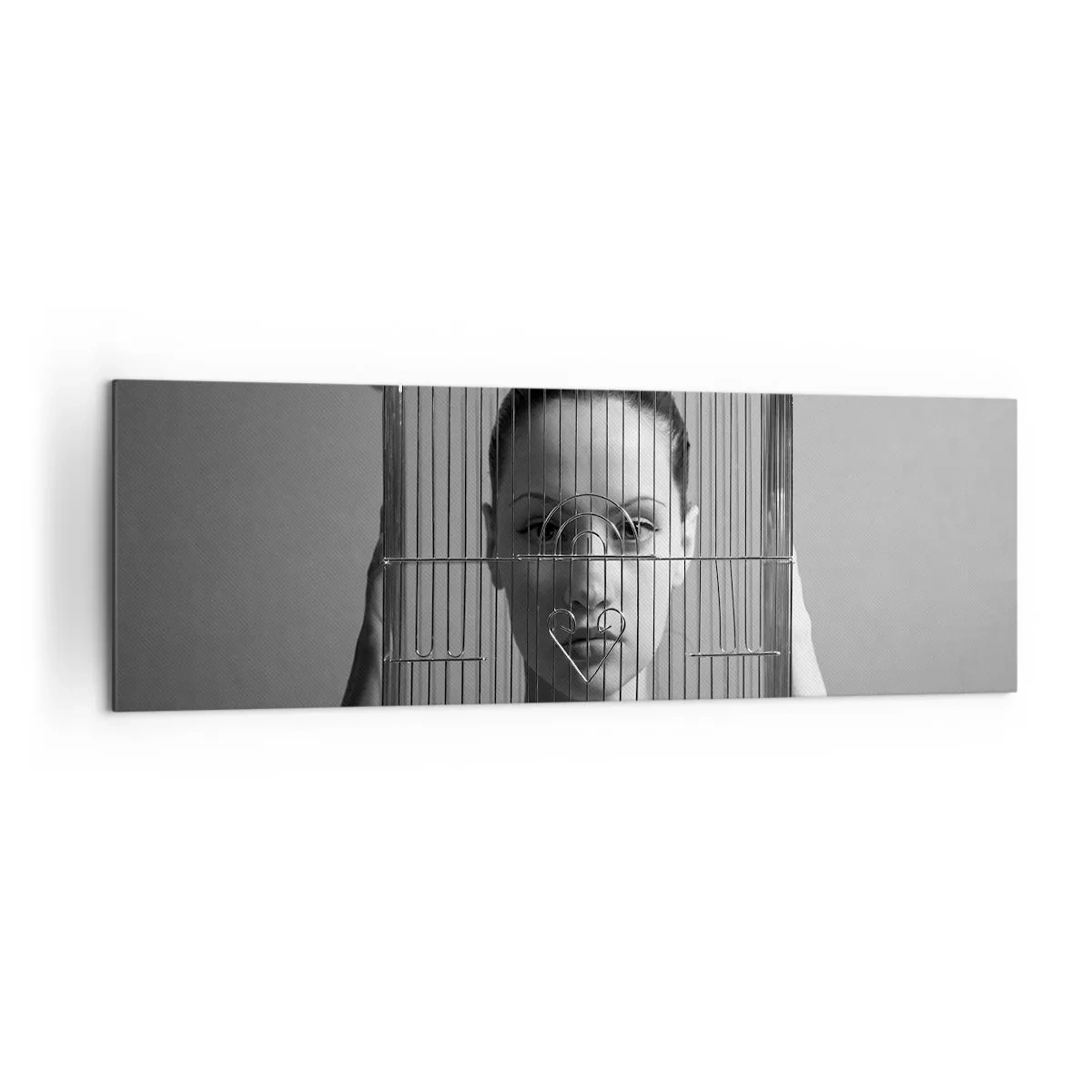 Quadro em tela - Retrato um pouco surreal - 160x50 cm