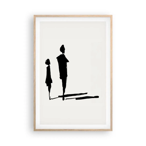 Pôster com moldura de carvalho claro - Certeza que juntos? - 61x91 cm