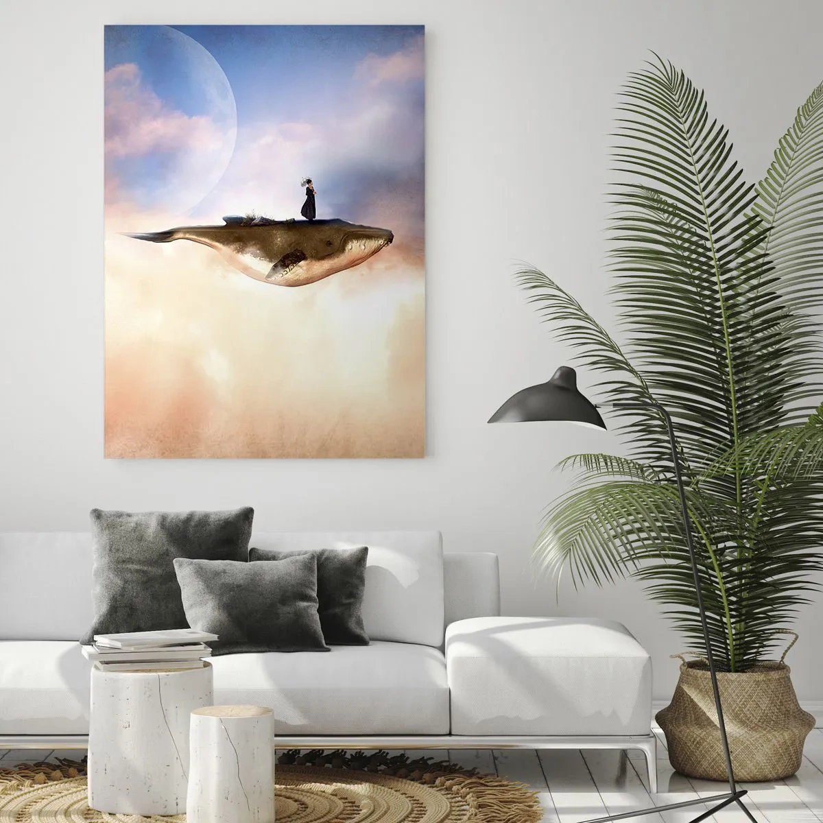 Quadro em vidro - Uma viagem surreal - 50x70 cm