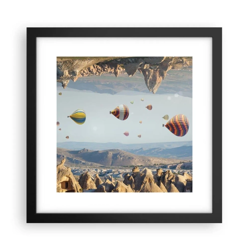 Pôster com moldura preta - Tudo é possível aqui - 30x30 cm