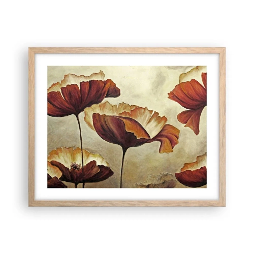 Pôster com moldura de carvalho claro - Prados e pradarias - 50x40 cm