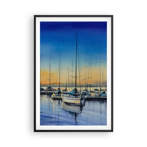 Pôster com moldura preta - Fim de um bom dia - 61x91 cm