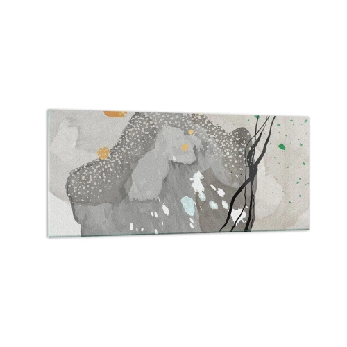 Quadro em vidro - Composição orgánica - 120x50 cm