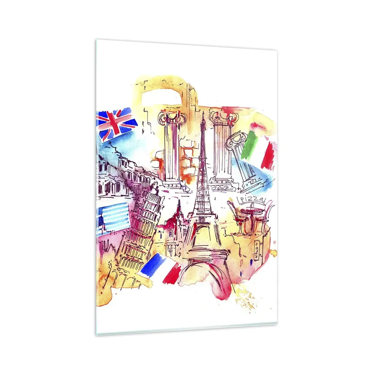 Quadro em vidro - Tournée europeia - 80x120 cm