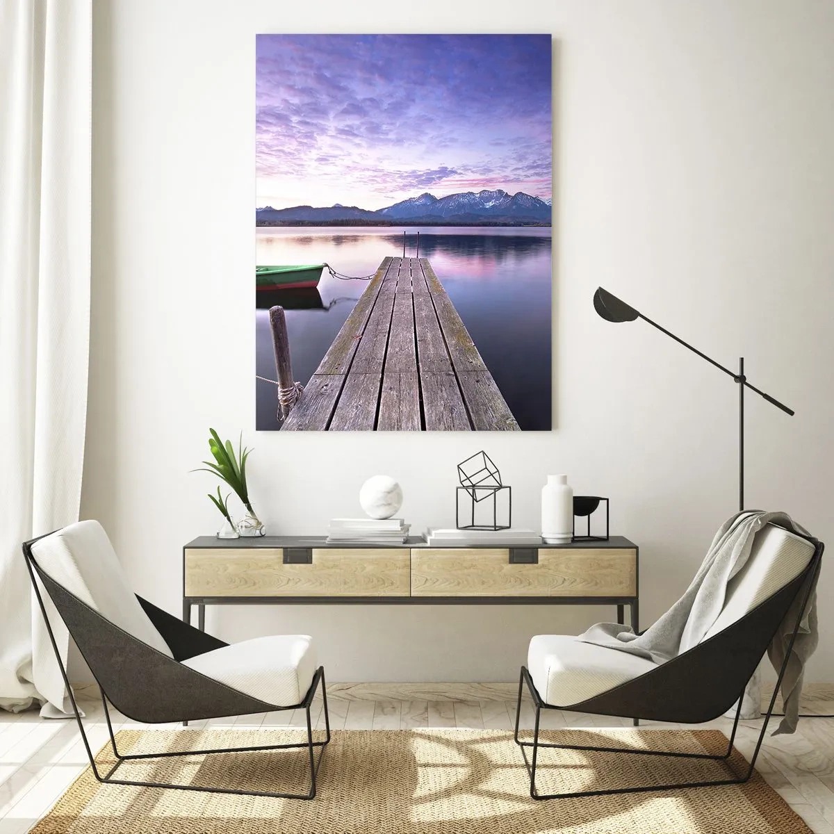 Quadro em vidro - Silêncio amigo - 50x70 cm