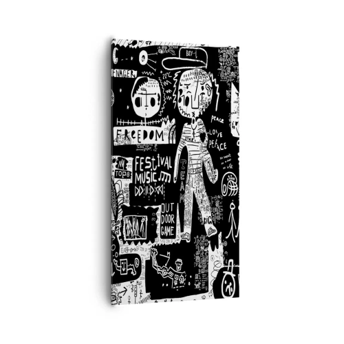Quadro em tela - O direito e a alegria da juventude espiritual - 65x120 cm
