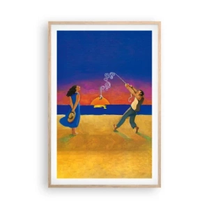 Pôster com moldura de carvalho claro - Mais do que uma estrela do céu - 61x91 cm