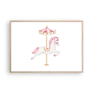 Pôster com moldura de carvalho claro - Caiu no chão - 100x70 cm