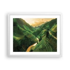 Pôster em moldura branca - Vale vietnamita - 50x40 cm
